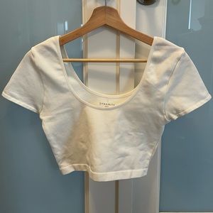Dynamite white scoop neck t shirt